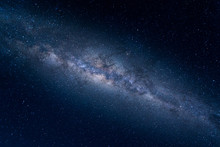 Milky Way. Beautiful Summer Night Sky With Stars. Background.