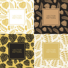 Wall Mural - vector set of design elements for packaging and seamless pattern