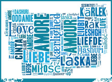 Wortwolke "LIebe" In Verschiedenen Sprachen