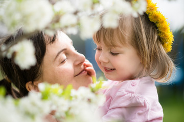 Wall Mural - Happy moments - mother with child