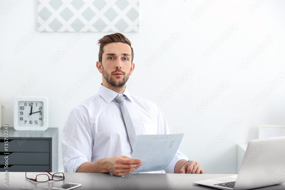 HR manager conducting job interview