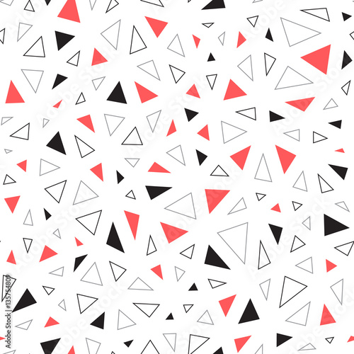 Plakat na zamówienie Seamless abstract vector pattern with irregular triangles