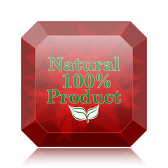 Poster - 100 percent natural product icon