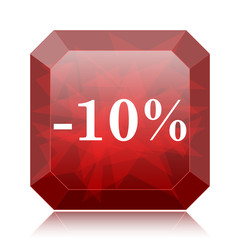 Wall Mural - 10 percent discount icon