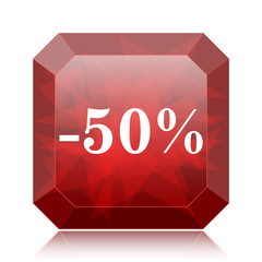 Canvas Print - 50 percent discount icon