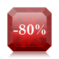 Poster - 80 percent discount icon