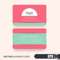 Wall Mural - business card design layout template with modern pattern,vector illustration
