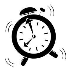 Sticker - alarm clock icon image vector illustration design 