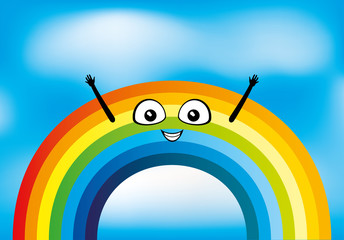 Poster - Cheerful rainbow.