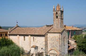 Wall Mural - Historic town and fotress Monteriggioni in the Tuscany, Italy