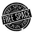 Free Space rubber stamp. Grunge design with dust scratches. Effects can be easily removed for a clean, crisp look. Color is easily changed.
