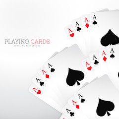 Wall Mural - set of playing casino cards on white background