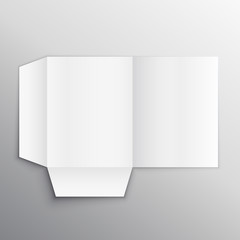 Wall Mural - paper folder mockup design template