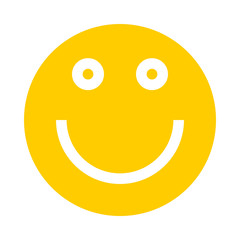 Wall Mural - Happy Smiley Smiling Face Flat Style