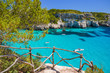 View of beautiful bay of Cala Macarelleta, Menorca island, Spain