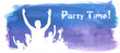 Grunge watercolored party background