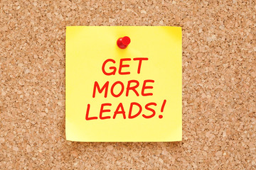 get more leads on yellow sticky note