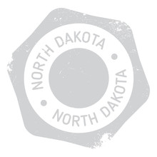 North Dakota Stamp. Grunge Design With Dust Scratches. Effects Can Be Easily Removed For A Clean, Crisp Look. Color Is Easily Changed.