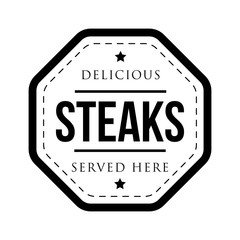 Wall Mural - Steak vintage stamp