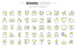 © M.Style - Set Vector Flat Line Icons School