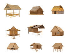 Straw Roof Hut Vector Design