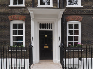 Wall Mural - old brick townhouse, London, near Houses of Parliament