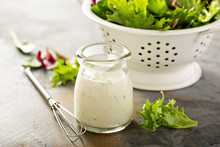 Homemade Ranch Dressing In A Small Jar