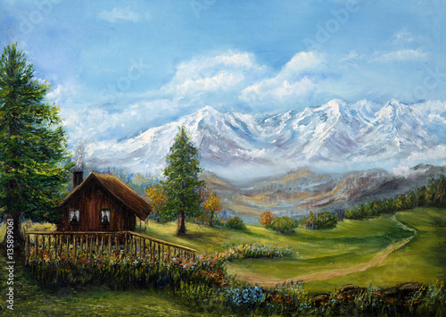 Plakat Górski krajobraz