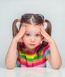 © Myst - beautiful cute little girl sulking and thinking