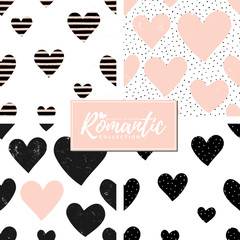 Poster - Romantic Seamless Patterns Set
