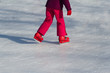 Child Ice skating in winter time