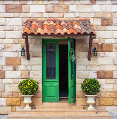 Green door European style