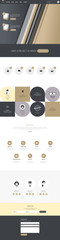Canvas Print - one page website design template in professional vector design,