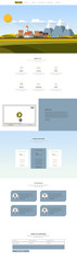 Canvas Print - one page website design template in professional vector design,