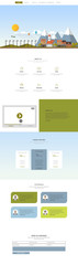 Canvas Print - one page website design template in professional vector design,