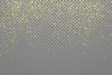 Leinwandbilder - Vector particles golden dust, shimmering glitter texture
