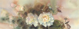 Fototapeta Kwiaty - bouquet of white peonies watercolor