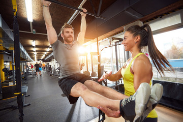 Wall Mural - Body training in fitness center