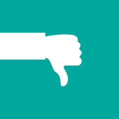 Wall Mural - Thumb down vector icon.