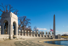 World War II Memorial And Washington Monument - Washington, D.C., USA