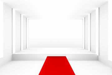 Aufkleber - Blank white empty podium for backdrop design template pr blank layouts background
