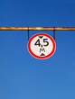 © asadykov - height limit traffic sign against blue sky
