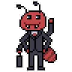 Wall Mural - pixel art ant