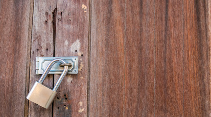 Latche on old wooden door.