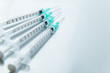 syringe for injection on white background
