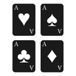 Card suit icon vector, playing cards symbols vector