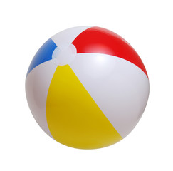 Wall Mural - Beach ball on a white