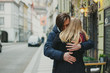 © fedorovacz - Romantic young couple in love, hugging on the street
