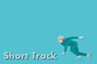 short track sportsman. vector character. cartoon