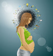 © leedsn - Vector Pregnant Female With Belly